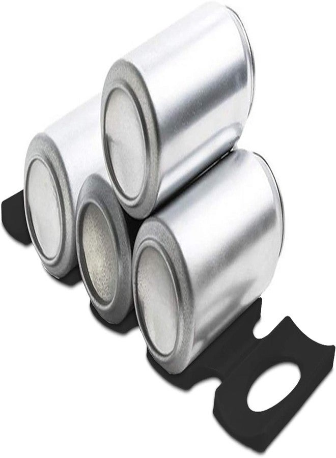 هاري حصيرة سيليكون لتكديس الزجاجات من هاري - منظم ثلاجة لتكديس الزجاجات والعلب والبيرة والمشروبات الغازية - رف حامل مانع للانزلاق - أسود (أسود) - Image 1